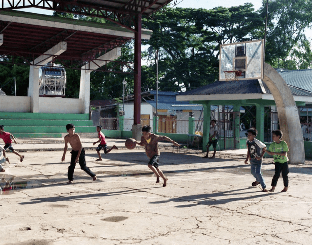 old basketball courts not designed by Courts and Greens in Bakersfield