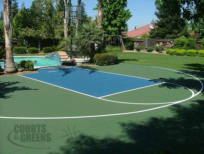custom basketball courts by Courts and Greens in Bakersfield