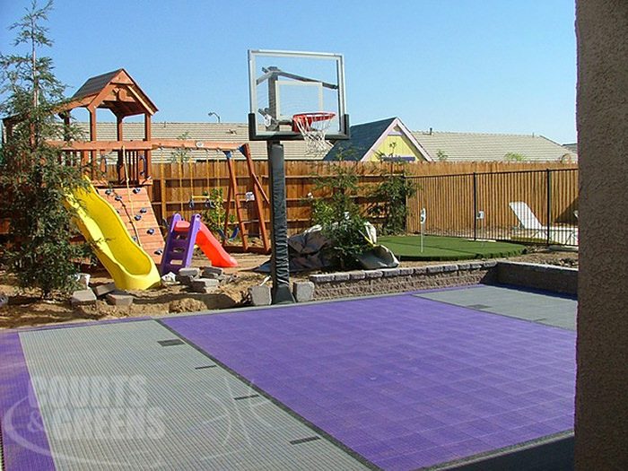 custom colored basketball courts by Courts and Greens in Bakersfield