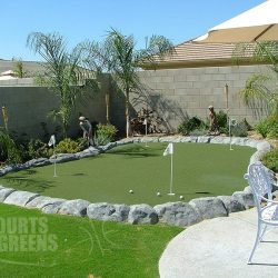 perfectly installed putting greens by Courts and Greens in Bakersfield