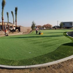 install synthetic gass putting green