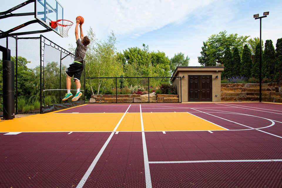 custom basketball courts by Courts and greens in Bakersfield